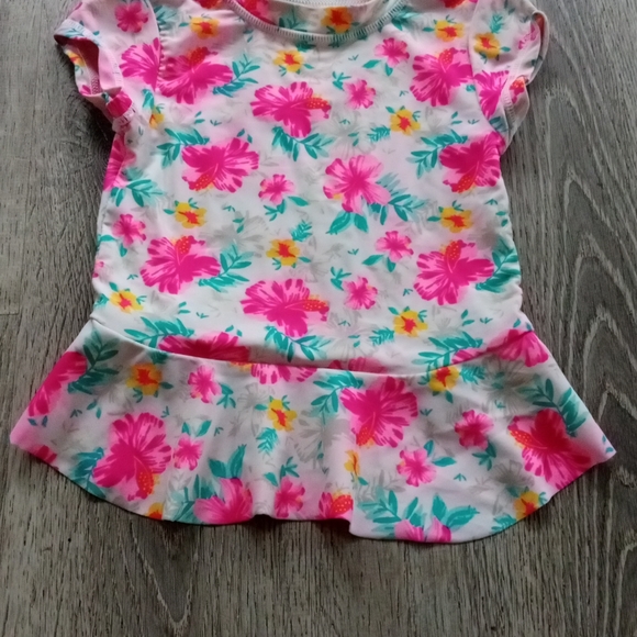 Koalakids Floral Pink Kids Swim Top - Picture 7 of 7